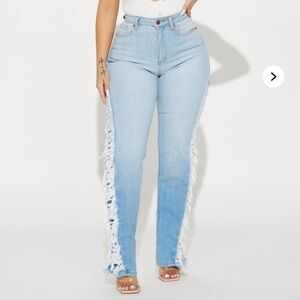 Keep You Guessing Ripped Stretch Straight Leg Jean